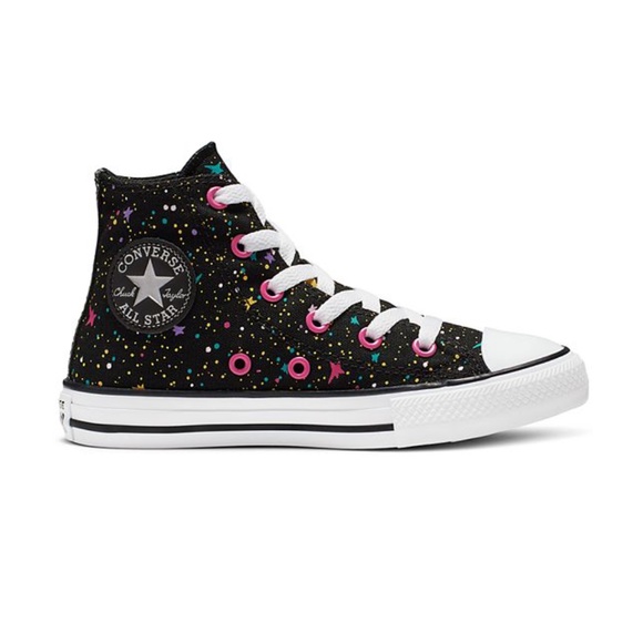 Converse Other - Converse All Star Girls Star Print High Top Shoes